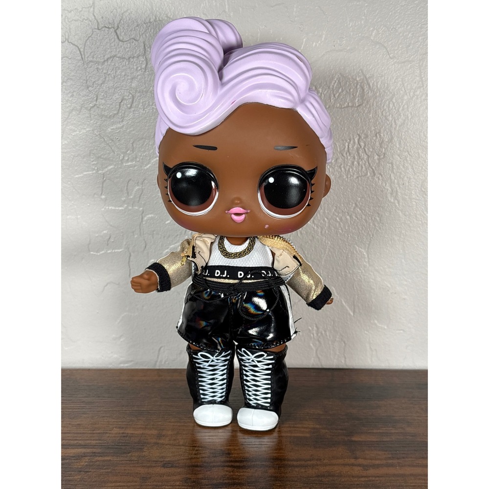 LOL Surprise Baby DJ Swag 11 inch Large Doll Gold Jacket Record Backpack‎ MGA